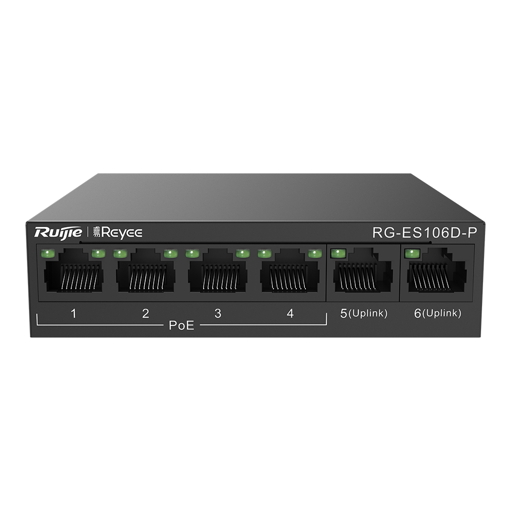 Reyee RG-ES106D-P 6 Portlu, 10/100 Fast Et...