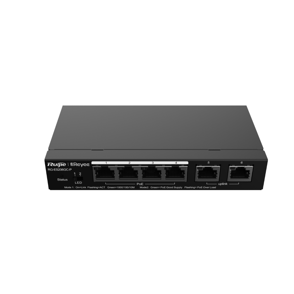 Reyee RG-ES206GC-P 6 Portlu, 10/100/1000 Gigabit, Yönetil...