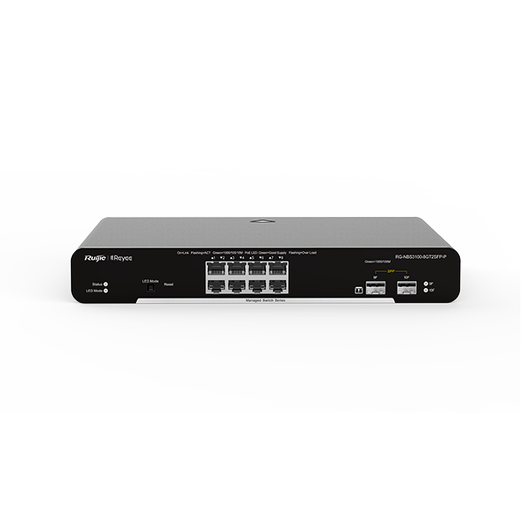 Reyee RG-NBS3100-8GT2SFP-P 8 Portlu, 10/100/1000 Gig...