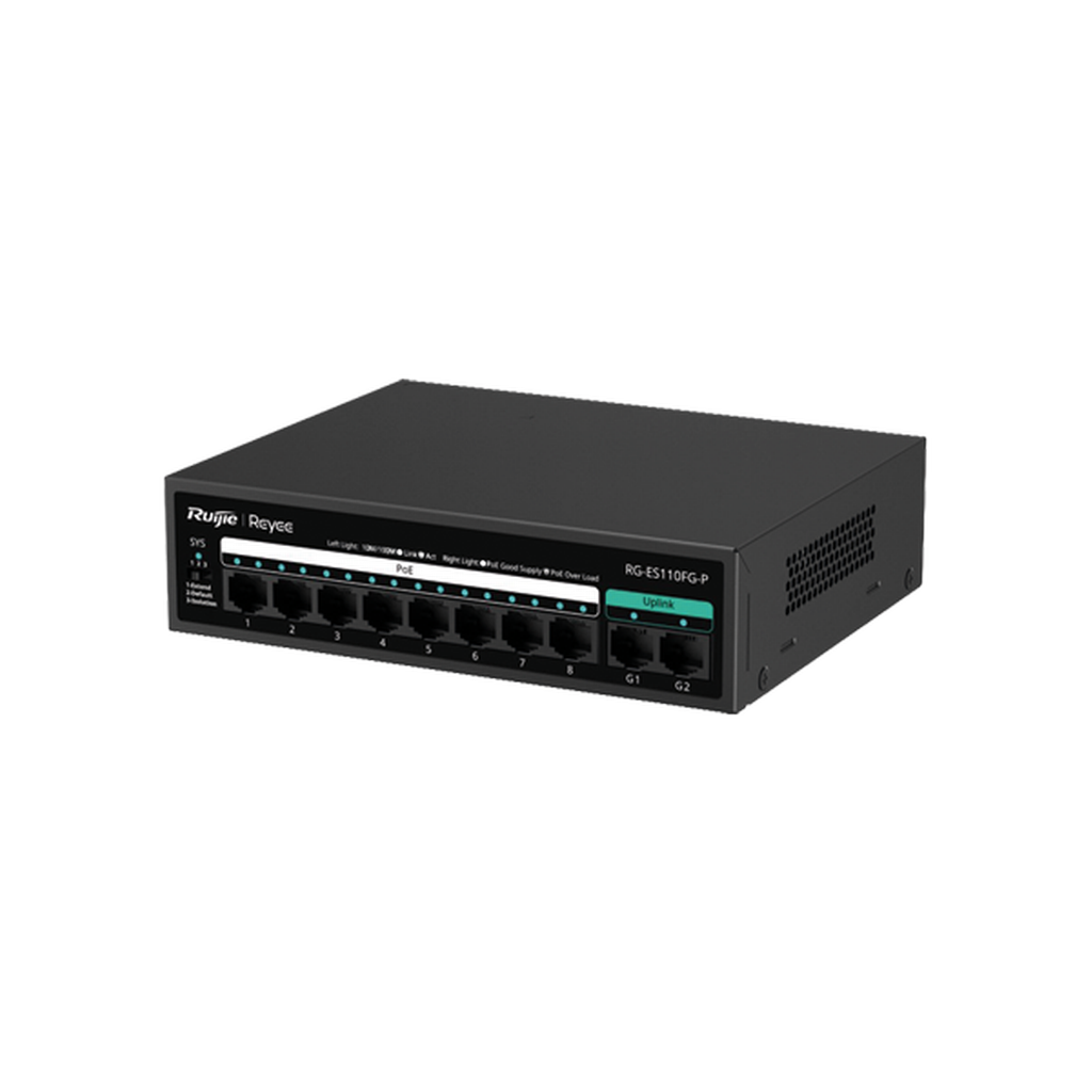 Reyee RG-ES110FG-P 10 Portlu, 10/100 Fast Ethernet, ...