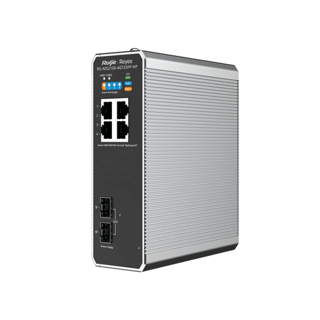 Reyee RG-NIS2100-4GT2SFP-HP 4 Portlu, 10/100/1000 Gi...
