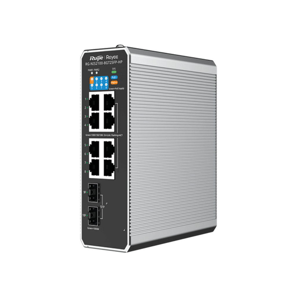 Reyee RG-NIS2100-8GT2SFP-HP 8 Portlu, 10/100/1000 Gi...