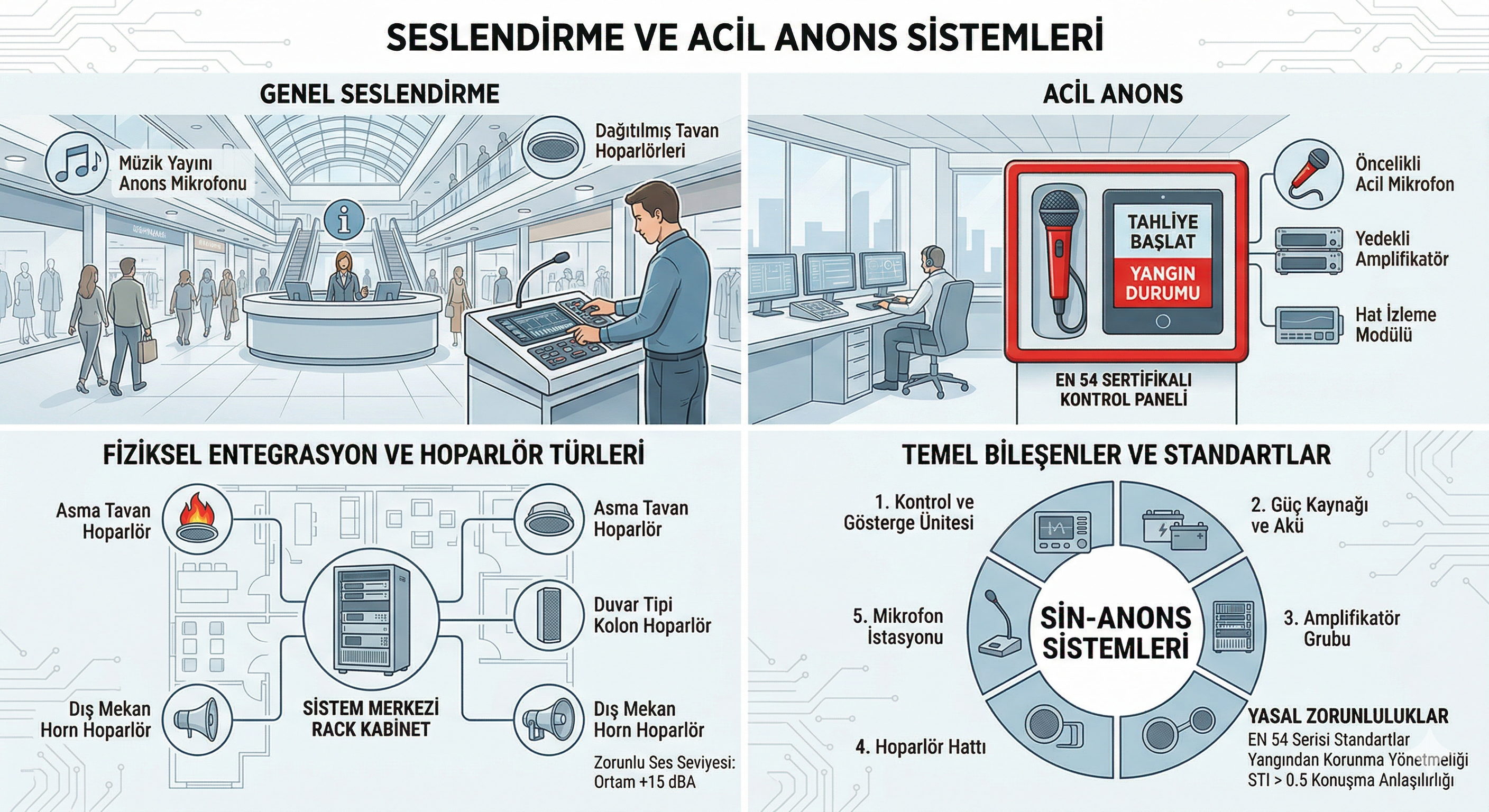 Seslendirme ve Acil Anons Sistemleri