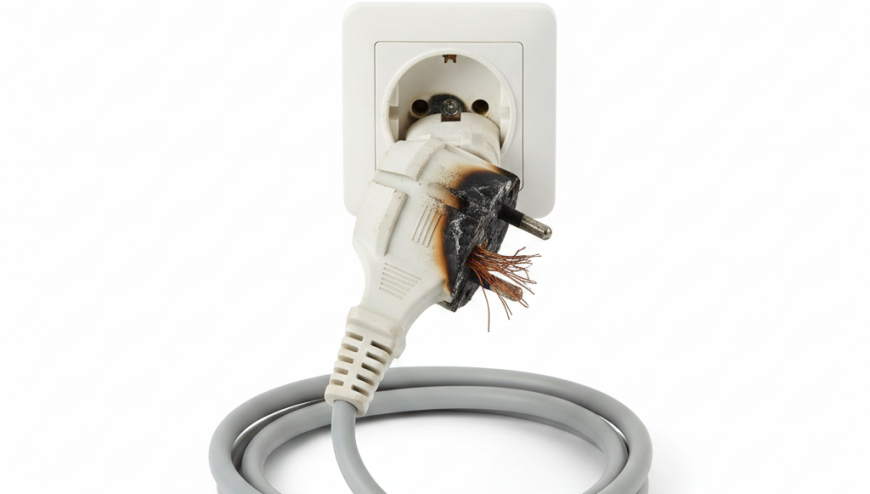 Çamaşır Makinesi Fişi Erimiş